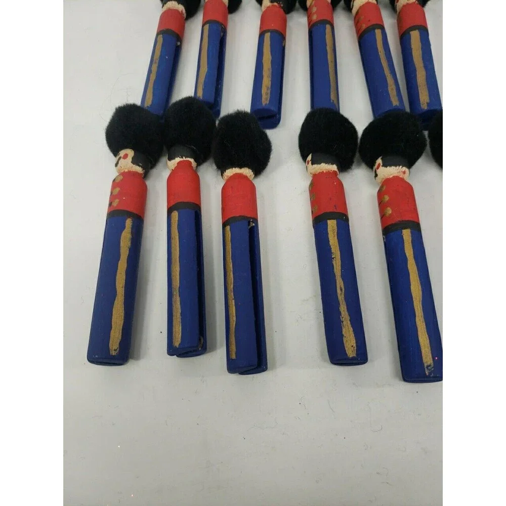 Vintage Clothespin Nutcracker Toy Soldiers Handmade Christmas Lot of 17  1980s
